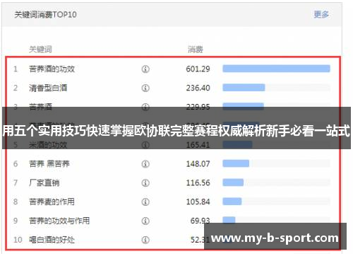用五个实用技巧快速掌握欧协联完整赛程权威解析新手必看一站式